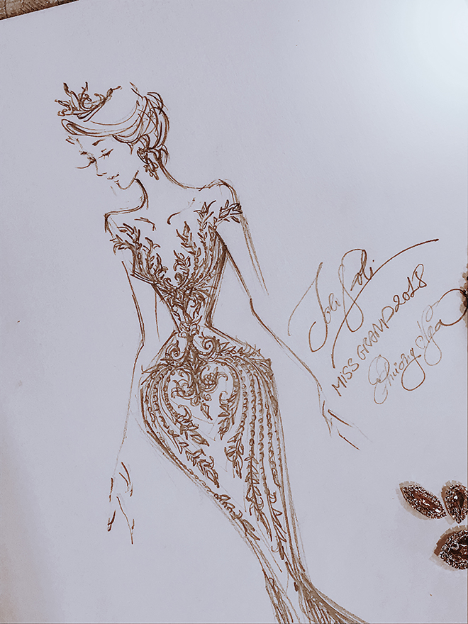 Hé lộ trang phục dạ hội của Phương Nga trong đêm chung kết HH Hòa bình Quốc tế tối mai