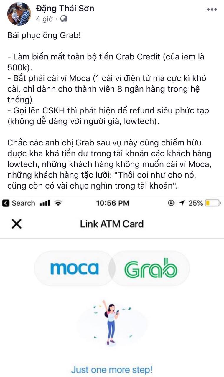 Grab phong tỏa tiền dân, thu thập thông tin khách hàng