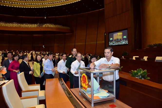 Quốc hội đang lấy phiếu tín nhiệm 48 chức danh