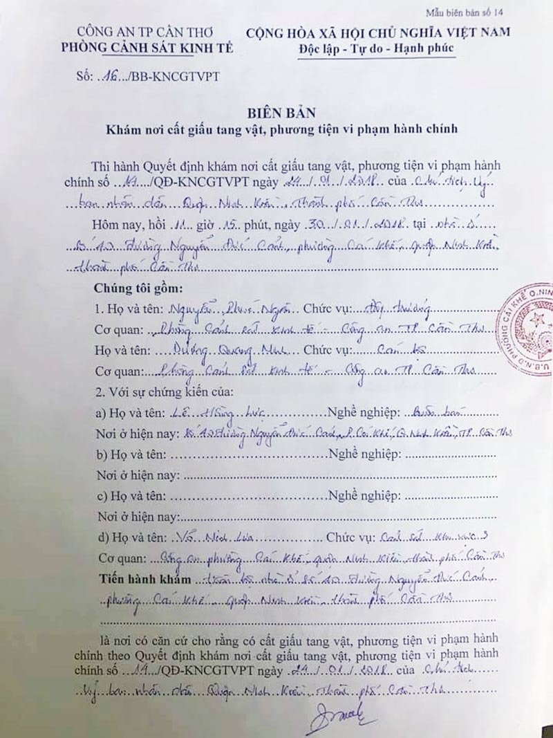 Đổi 100 USD phạt 90 triệu: Quyết định khám xét có trước 6 ngày bắt quả tang