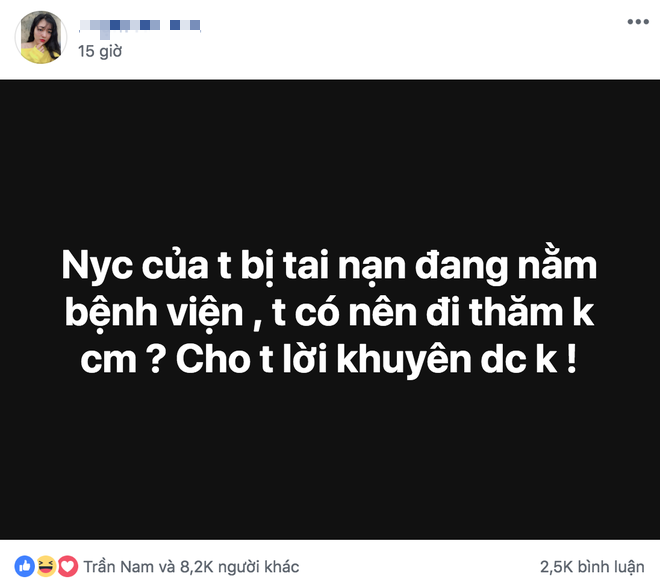 Cô gái hỏi: Người yêu cũ bị tai nạn nằm viện thì có nên đi thăm không?, dân mạng hiến kế đầy thâm sâu