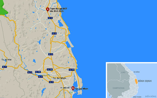 Dừng thu phí ở trạm BOT Bắc Bình Định vì chậm sửa đường