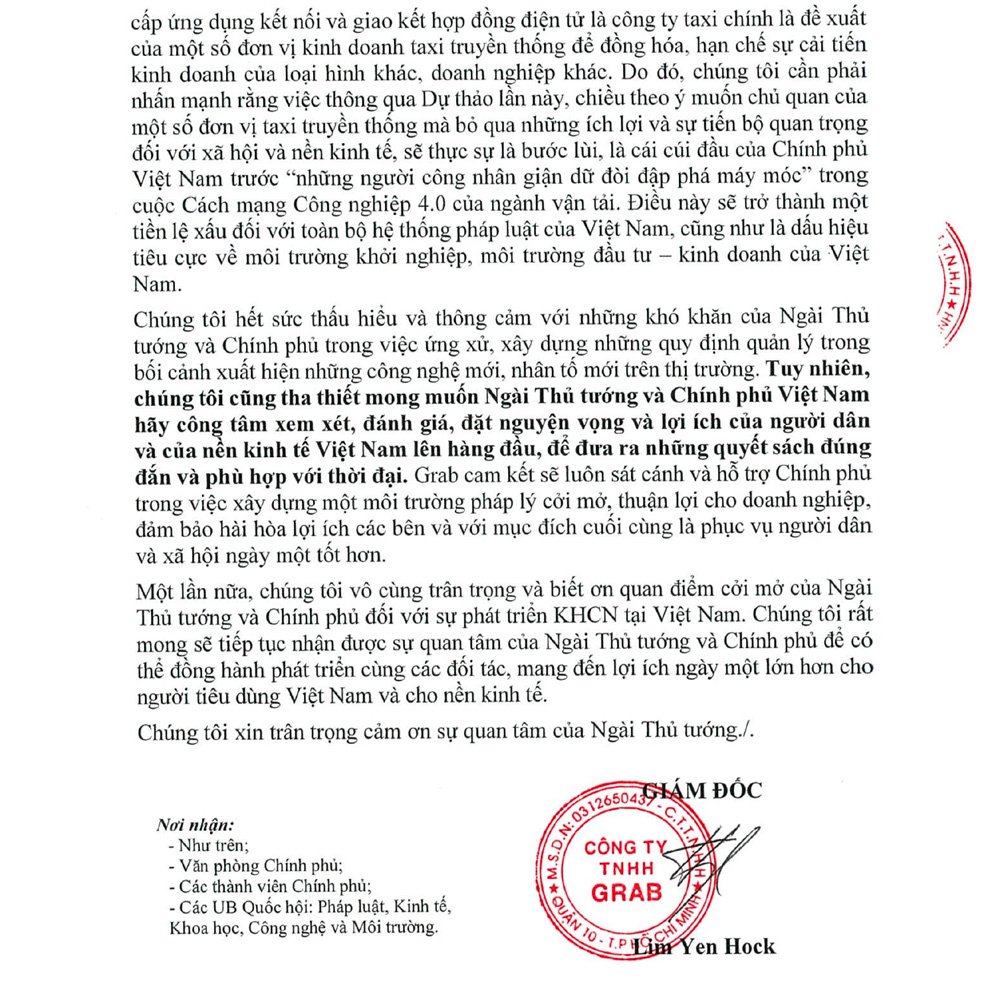 Vinasun đấu Grab: Nhận tin ‘dữ’, hoảng hốt gửi tâm thư lên Thủ tướng