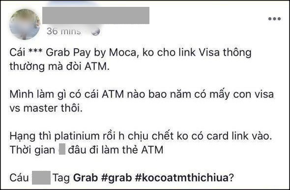 Grab lên tiếng xin lỗi vì làm khách hàng giận dữ vụ Visa và Master Card vô dụng đối với ví GrabPay by Moca