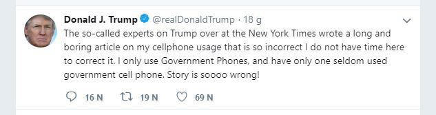 Tổng thống Donald Trump phủ nhận dùng iPhone bằng một tweet được đăng bằng... iPhone