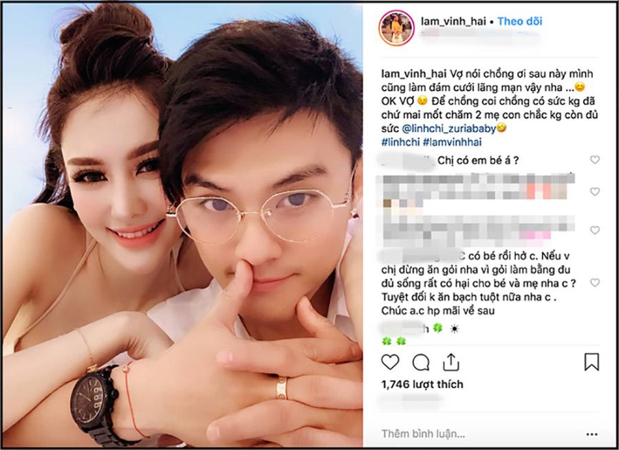 Lâm Vinh Hải úp mở chuyện bạn gái đang mang thai, Linh Chi nói gì?