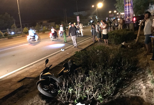 Phó công an thị xã Đồng Xoài lái ôtô gây tai nạn liên hoàn