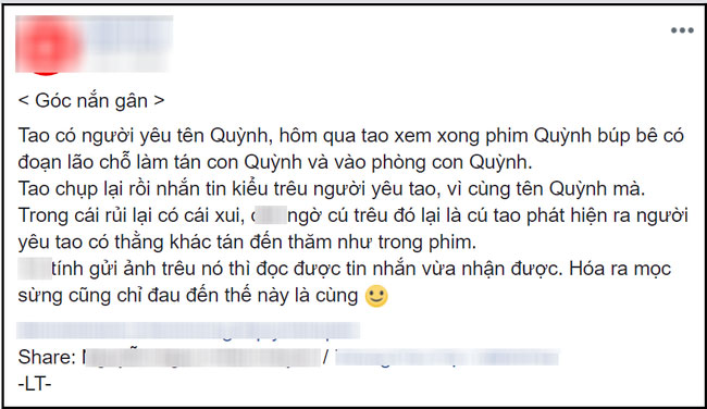 Xem Quỳnh búp bê nổi hứng trêu người yêu trùng tên, chàng trai đau đớn phát hiện bị mọc sừng dài cả tấc