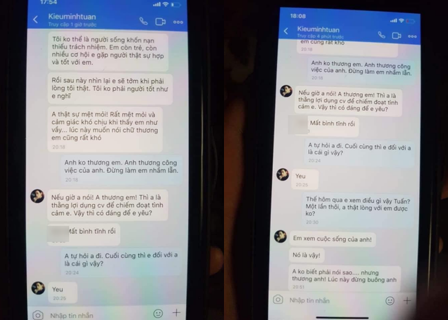 Lộ tin nhắn được cho là của Kiều Minh Tuấn gửi An Nguy: Lúc này đừng buông anh?