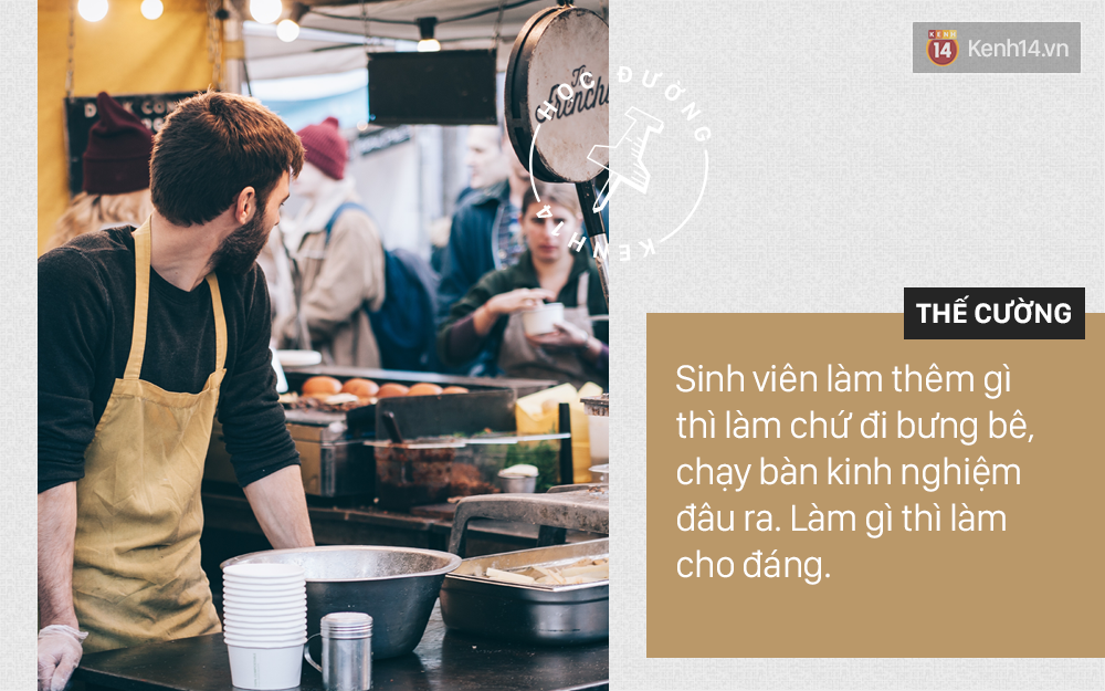 Sinh viên nếu nhà không quá khó khăn thì đừng nên đi làm thêm bưng bê, phục vụ 12k/h đến mức ảnh hưởng việc học