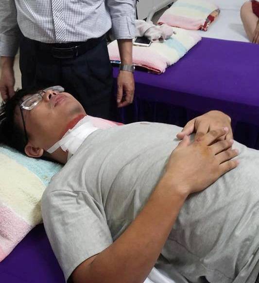 Hải Phòng: Người đi đường bị dây cáp viễn thông cứa cổ, phải nhập viện