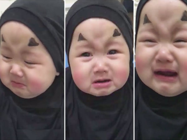 Vô Diện nhí khóc nhè gây sốt MXH: Đã bảo không thích Halloween rồi còn bắt người ta hoá trang!