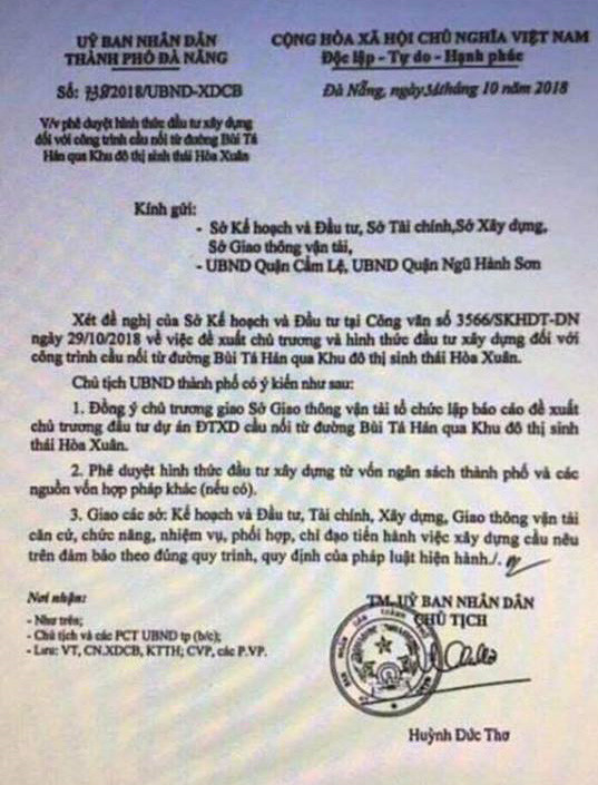 Tung văn bản giả để gây sốt giá đất ở Đà Nẵng