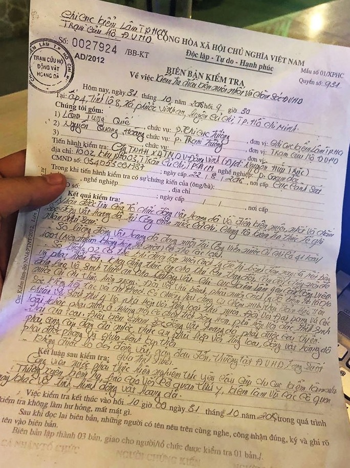 Cận cảnh thú nuôi bị coi là ngược đãi tại vườn thú Công viên nước Củ Chi