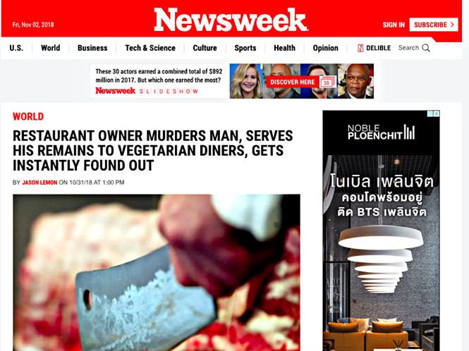 Cảnh sát Thái Lan nói gì vụ thịt người trong món ăn chay?