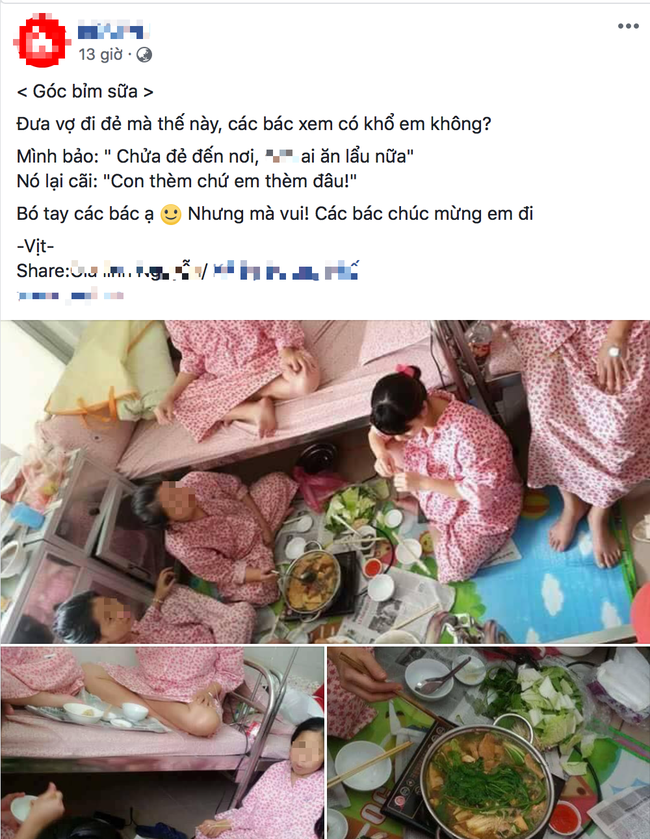 Vợ vào phòng chờ đẻ vẫn đòi ăn lẩu, ông chồng kêu trời còn dân mạng lại thấy lạc quan hết phần thiên hạ