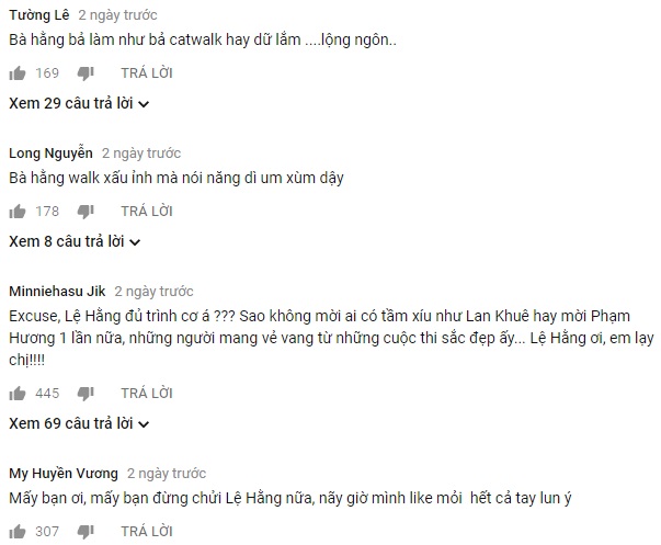 Chê H’Hen Niê catwalk xấu và không có tâm, Lệ Hằng bị khán giả ném đá dữ dội