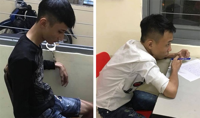 Đang ngồi uống cafe thì nghe tiếng truy hô, người đàn ông truy đuổi tóm gọn 2 tên cướp