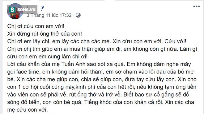 Em xin quỳ xuống đây, cầu xin mọi người cứu con trai em
