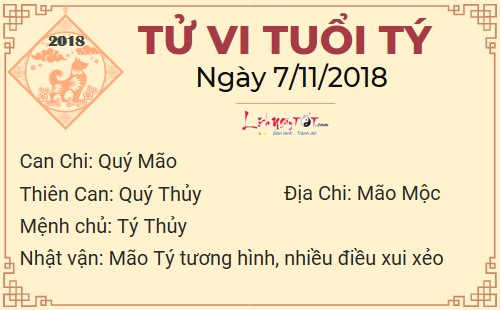 Tử vi thứ 4 ngày 7/11/2018 của 12 con giáp: Tị phất lên như diều, Hợi đi đâu cũng bị nhẵn túi