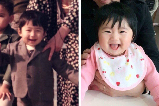 Mẹ bỉm sữa đua nhau khoe ảnh giống nhau đáng kinh ngạc của bố và con, photocopy cũng chỉ đến thế này là cùng