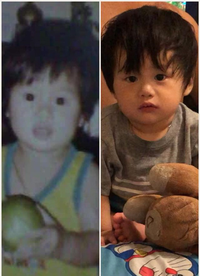 Mẹ bỉm sữa đua nhau khoe ảnh giống nhau đáng kinh ngạc của bố và con, photocopy cũng chỉ đến thế này là cùng