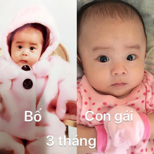 Mẹ bỉm sữa đua nhau khoe ảnh giống nhau đáng kinh ngạc của bố và con, photocopy cũng chỉ đến thế này là cùng