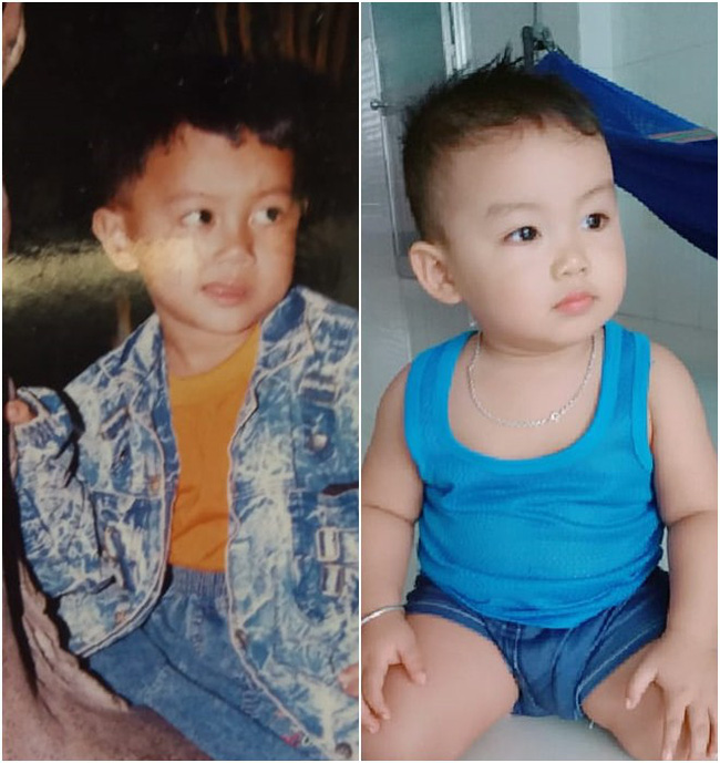 Mẹ bỉm sữa đua nhau khoe ảnh giống nhau đáng kinh ngạc của bố và con, photocopy cũng chỉ đến thế này là cùng