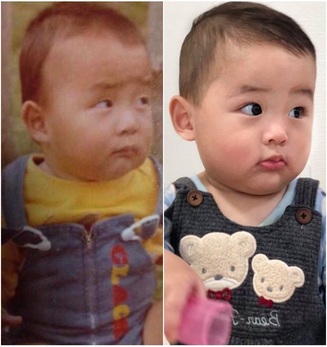 Mẹ bỉm sữa đua nhau khoe ảnh giống nhau đáng kinh ngạc của bố và con, photocopy cũng chỉ đến thế này là cùng