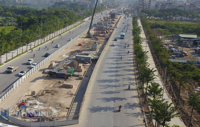 Video ảnh Flycam: Đường vành đai 1.500 tỷ/km ở Hà Nội sau 1 năm thi công