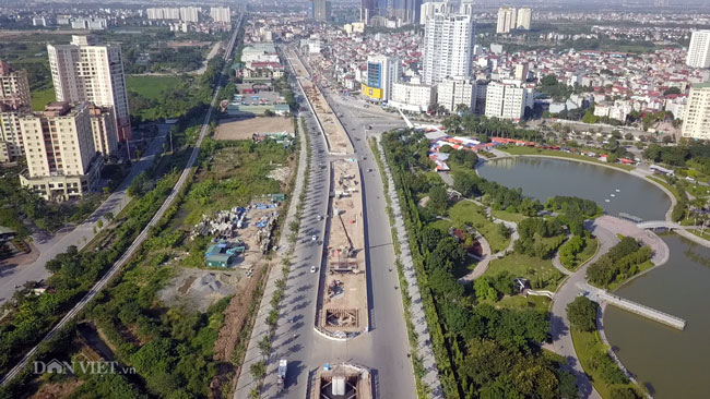 Video ảnh Flycam: Đường vành đai 1.500 tỷ/km ở Hà Nội sau 1 năm thi công
