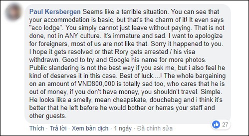 Khách Tây bùng tiền phòng ở Sapa vì nhiều muỗi và chó sủa: Người đàng hoàng sẽ không bỏ đi như vậy!