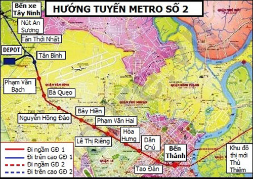 Tuyến metro số 2 của TP HCM trễ hẹn ít nhất 6 năm