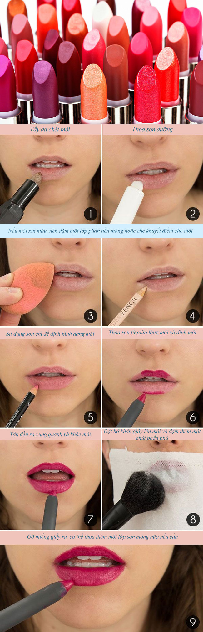 Mẹo nhỏ giúp son chuẩn màu, lâu trôi