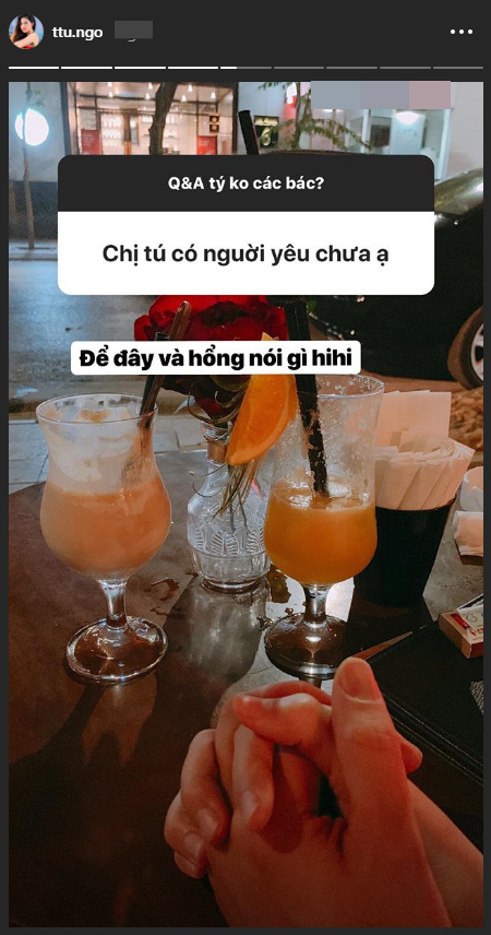 Giữa tin đồn lên xe hoa vào cuối năm, á hậu Thanh Tú lại đăng ảnh năm tay bạn trai bí ẩn