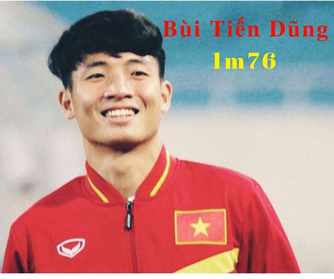 Dân mạng thích thú so sánh chiều cao các cầu thủ đội tuyển Việt Nam Dân mạng thích thú so sánh chiều cao các cầu thủ đội tuyển Việt Nam