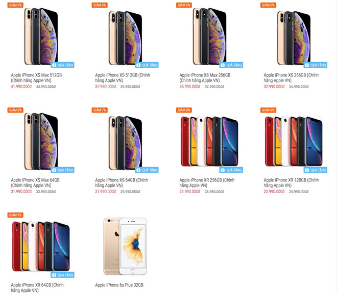 Về nước một tuần, iPhone XS chính hãng đã giảm giá mạnh