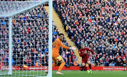 Salah lập công, Liverpool soán ngôi đầu của Man City