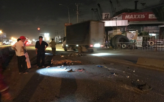 Truy đuổi xe container cán tử vong người đàn ông rồi bỏ chạy