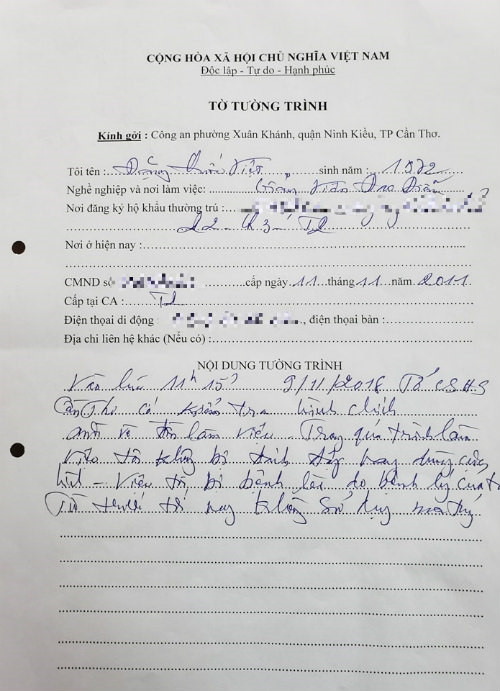 Công an Q.Ninh Kiều nói gì việc một đạo diễn tố bị bắt giữ, đánh đập?