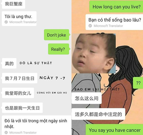 Nhờ chị google dịch hộ tin nhắn, cô gái bàng hoàng tưởng bạn trai ngoại quốc bị ung thư và cái kết bất ngờ