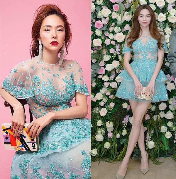 Cùng diện chung quần áo, Hà Hồ chân dài hơn nhưng không ít lần bại trận trước Minh Hằng