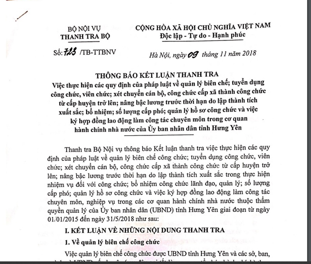 Lộ hàng loạt sai phạm về tuyển dụng, quản lý biên chế tại Hưng Yên