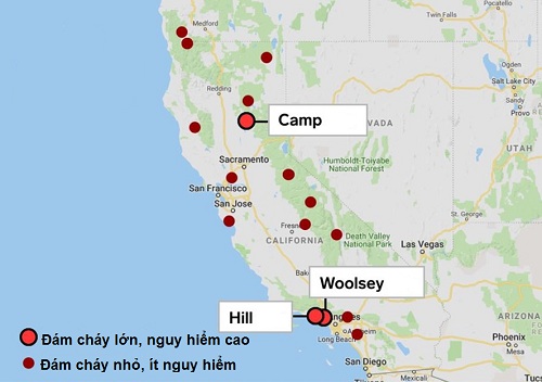 59 người chết, hơn 100 người mất tích vì cháy rừng ở California