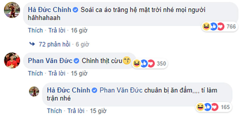Đức Chinh, Quang Hải long lanh như soái ca, dàn tuyển thủ Việt Nam đua nhau bình luận hài hước