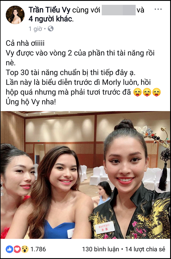 Hát Lạc Trôi, Tiểu Vy xuất sắc lọt top 30 thí sinh tài năng tại Miss World 2018 Hát Lạc Trôi, Tiểu Vy xuất sắc lọt top 30 thí sinh tài năng tại Miss World 2018