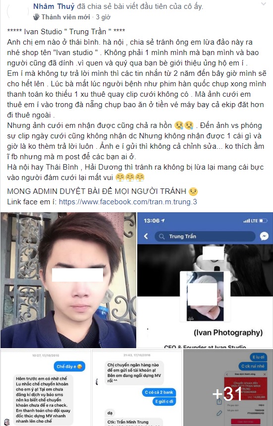 Mẹ trẻ khóc thét khi cưới cũng được 2 năm, con cũng sinh rồi mà studio không chịu trả ảnh cưới