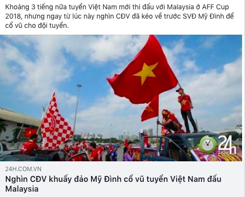 AFF Cup: Fan Việt nhuộm đỏ Facebook trước trận Việt Nam - Malaysia