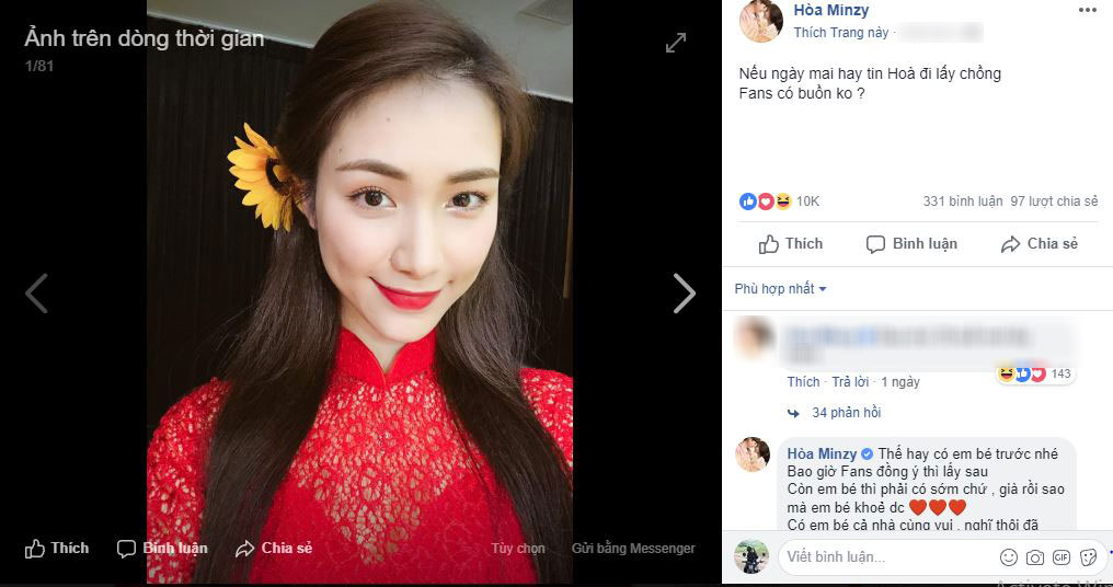 Sau nhiều ồn ào, Hòa Minzy bất ngờ thả thính: Nếu ngày mai Hòa đi lấy chồng, mọi người có buồn không