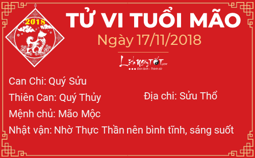 Tử vi Thứ 7 ngày 17/11/2018 của 12 con giáp: Mão có Thực Thần chiếu cố, Dần bị vận đen bám vào người